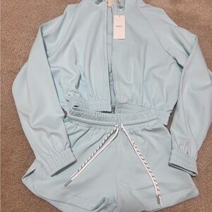 Light Blue Zip-Up Tracksuit